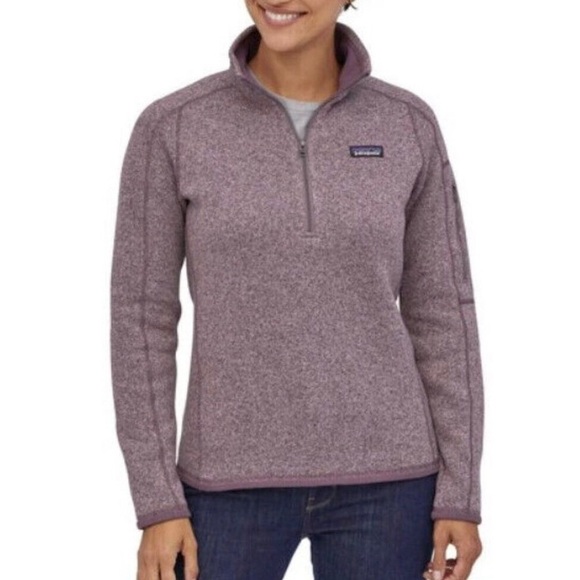 PATAGONIA Womens Better Sweater 1/4 Zip Fleece S Pullover Hazy Purple Small - Picture 1 of 11
